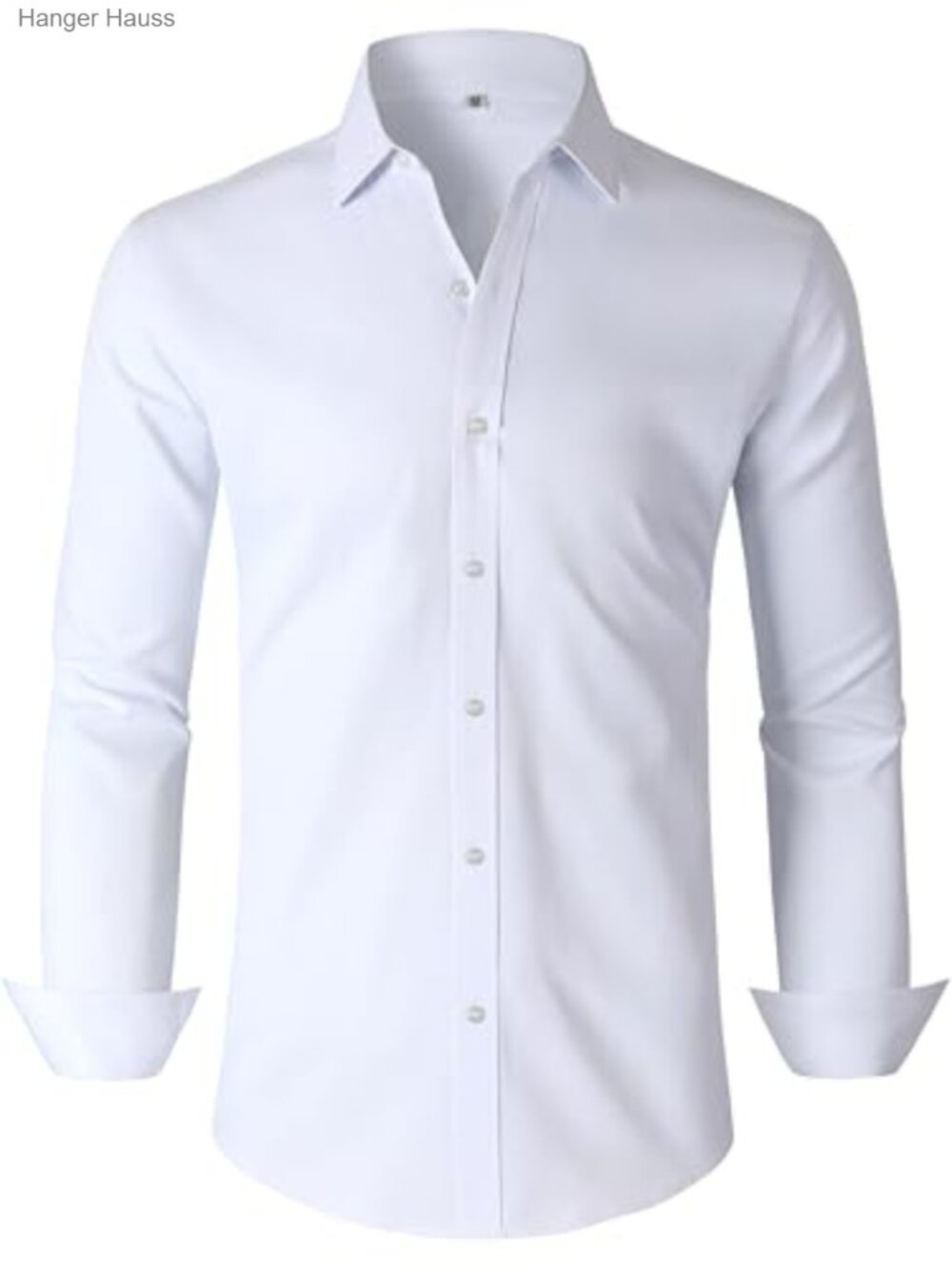 Men's Regular Fit Long Sleeve Dress Shirt Wrinkle-Free Cotton Blend Button Down